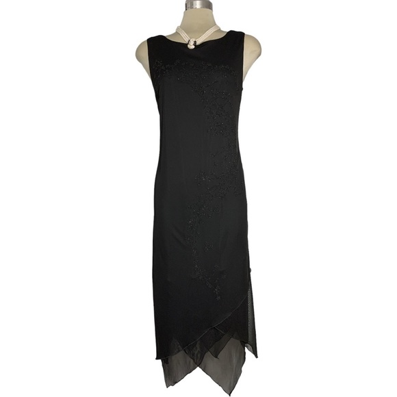 * NEW* AGB Black Embellishments Formal Sleeveless Dress Size M - Picture 11 of 17